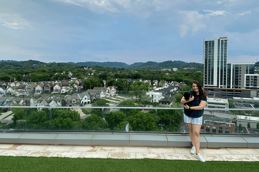 Avery with Raisin in Green Hills, TN